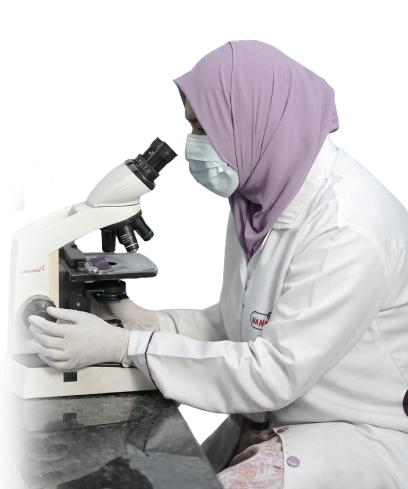 Doctor with diagnostic equipment